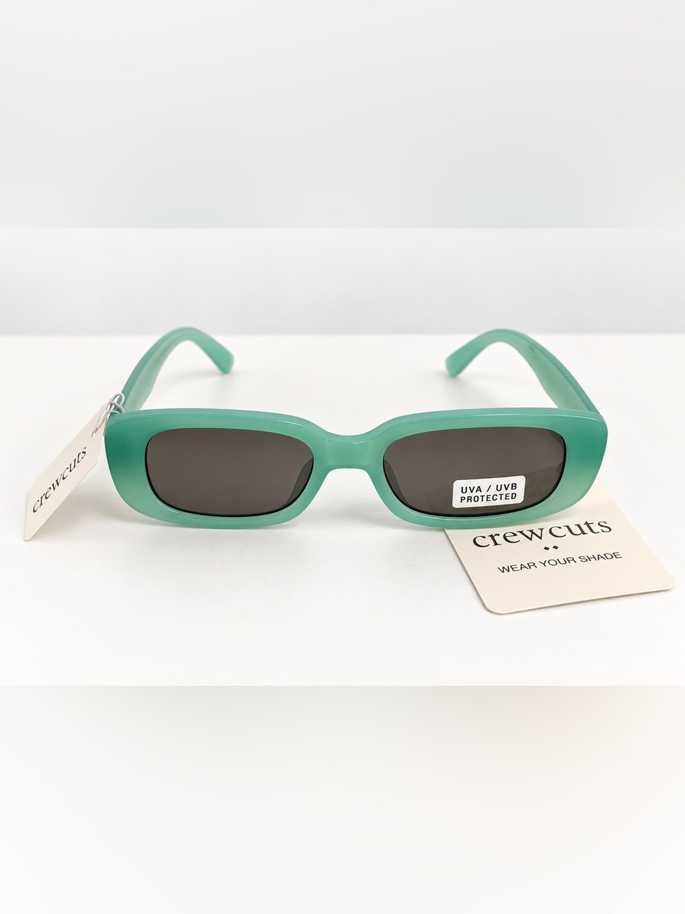 Crewcuts Kids Mint Green Rectangular Sunglasses